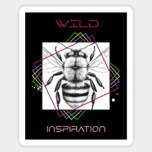 Bee Wild Nature Animal Illustration Art Drawing Magnet